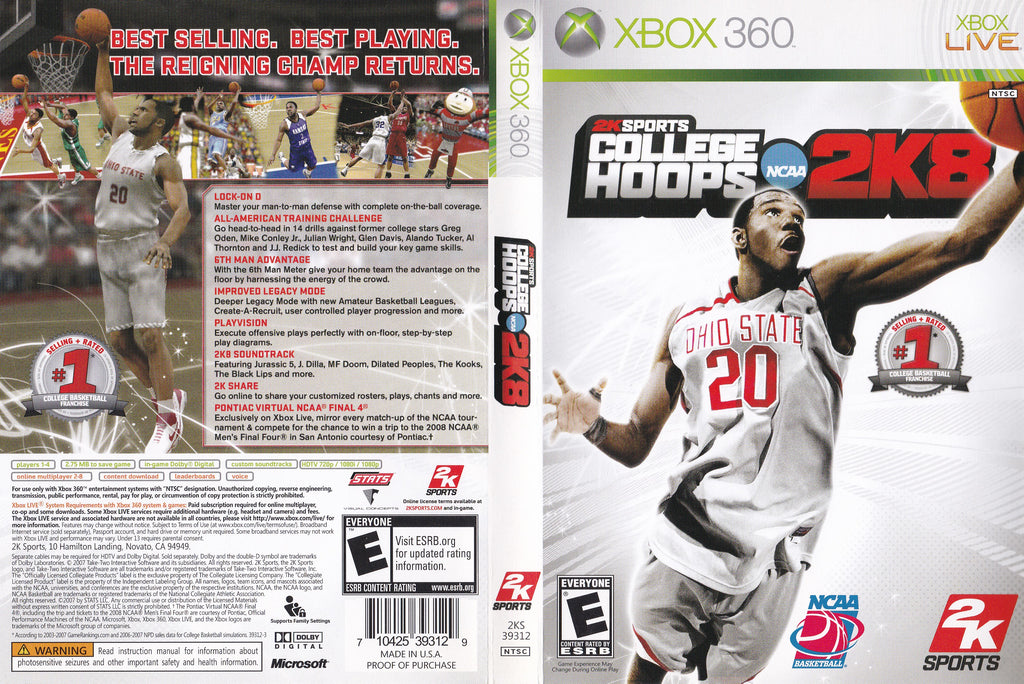 College Hoops 2K8 Xbox 360