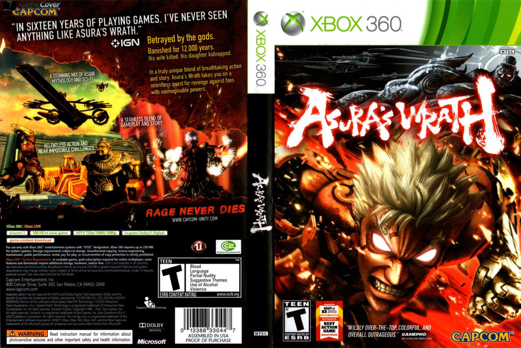 Asura's Wrath Xbox 360