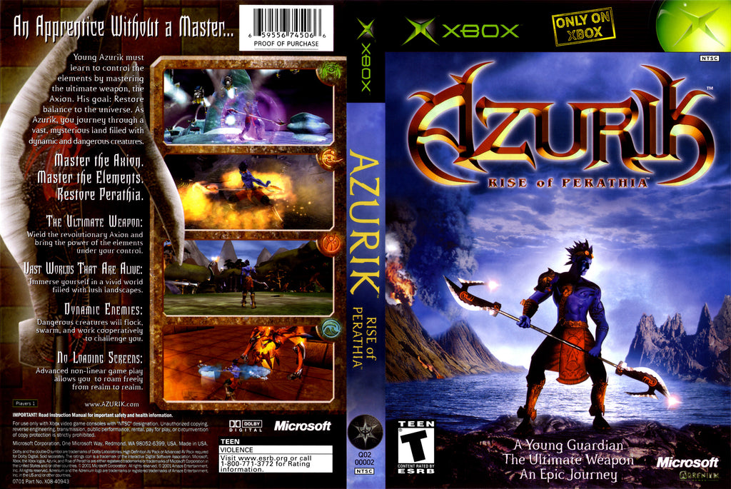 Azurik Rise of Perathia C Xbox