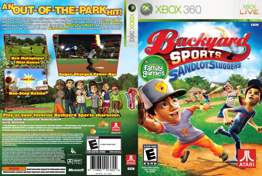 Backyard Sports Sandlot Sluggers Xbox 360