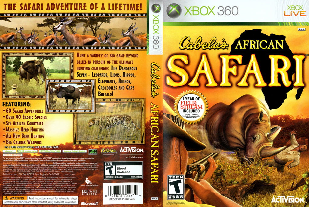Cabela's African Safari Xbox 360