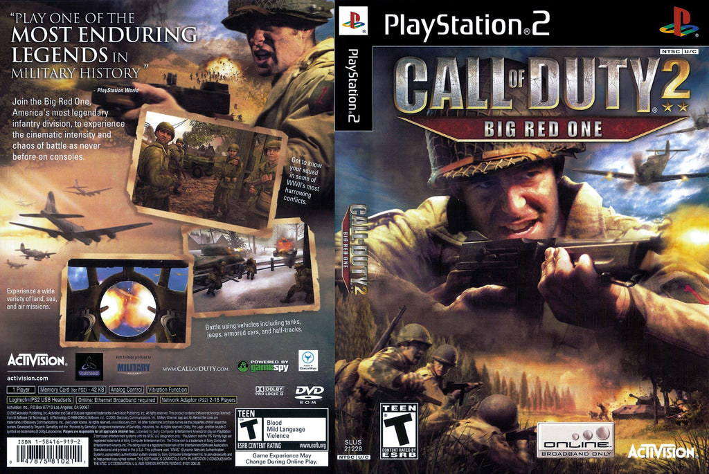 Call Of Duty 2 Big Red One N BL PS2