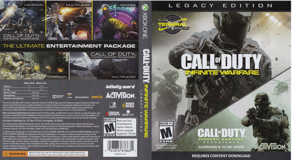 Call Of Duty Infinite Warfare Legacy Edition Xbox One