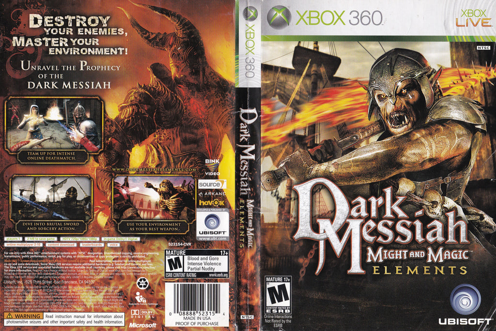 Dark Messiah of Might and Magic Xbox 360