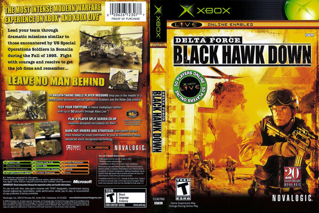 Delta Force Black Hawk Down N Xbox