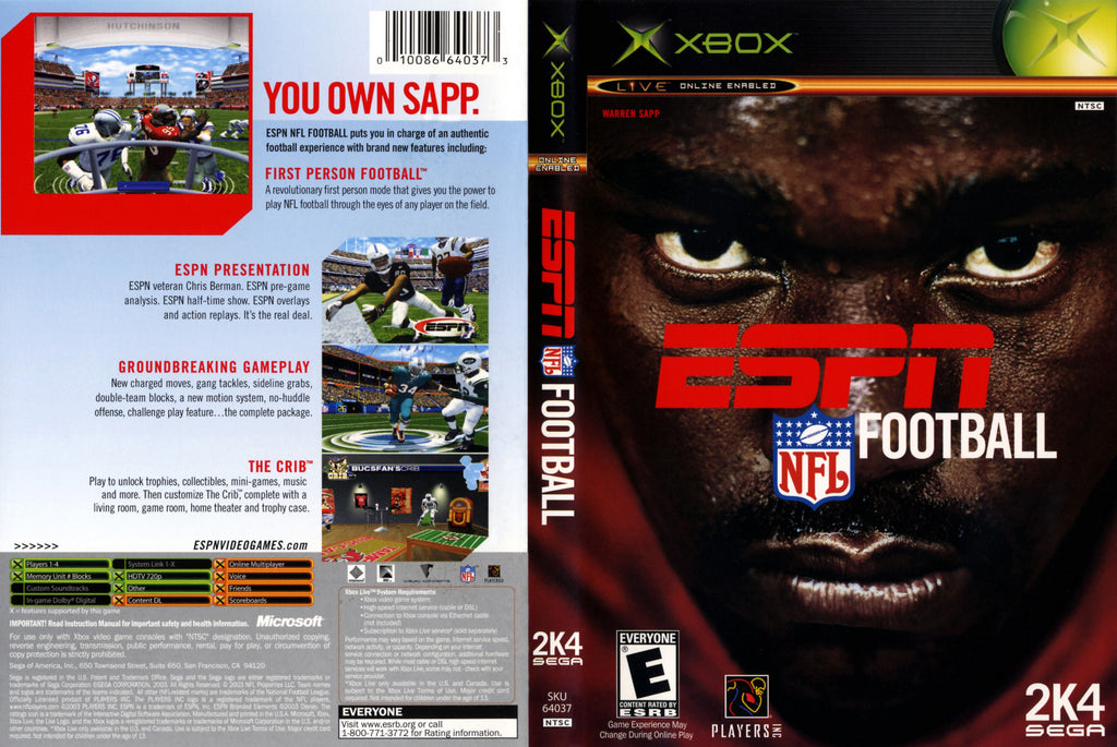 ESPN NFL Football Xbox