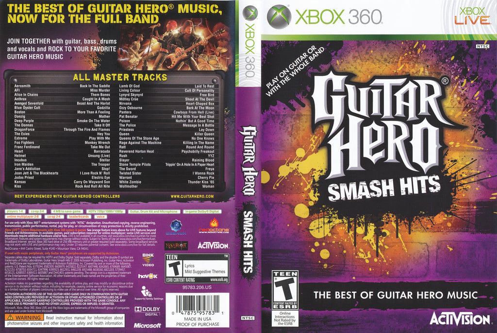 Guitar Hero Smash Hits Xbox 360