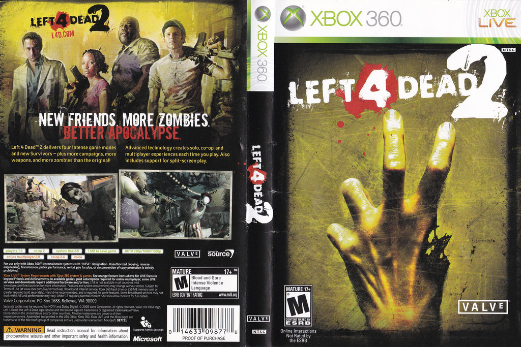 Left 4 Dead 2 Xbox 360