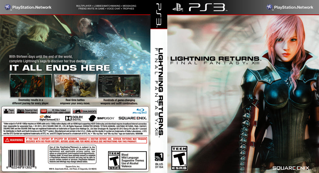 Lightning Returns Final Fantasy XIII PS3