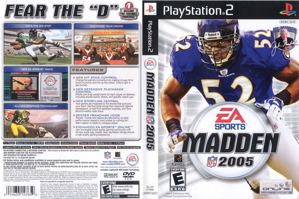 Madden NFL 2005 N PS2