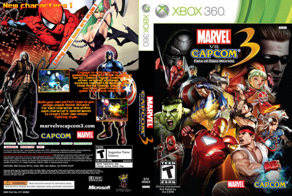 Marvel Vs Capcom 3 Fate Of Two Worlds Xbox 360