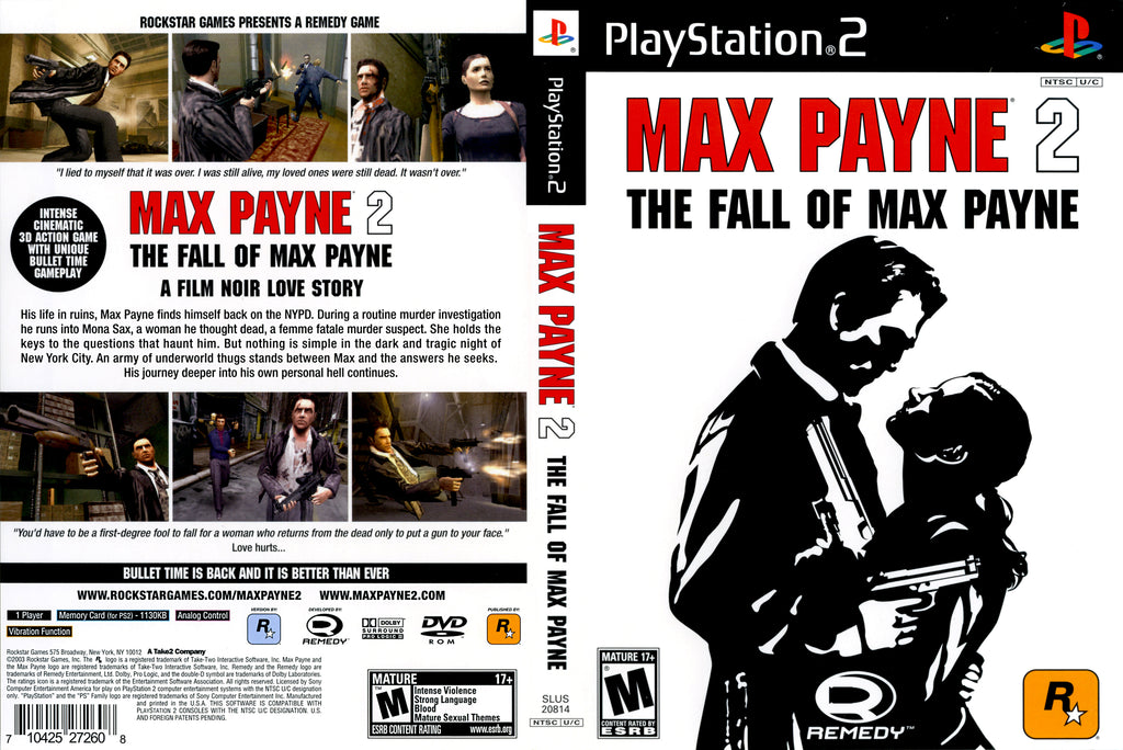 Max Payne 2 The Fall Of Max Payne PS2