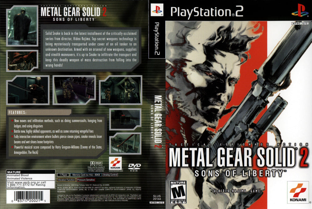 Metal Gear Solid 2 Sons Of Liberty PS2