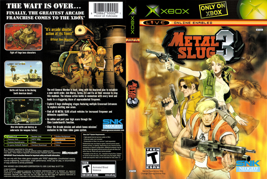 Metal Slug 3 N Xbox