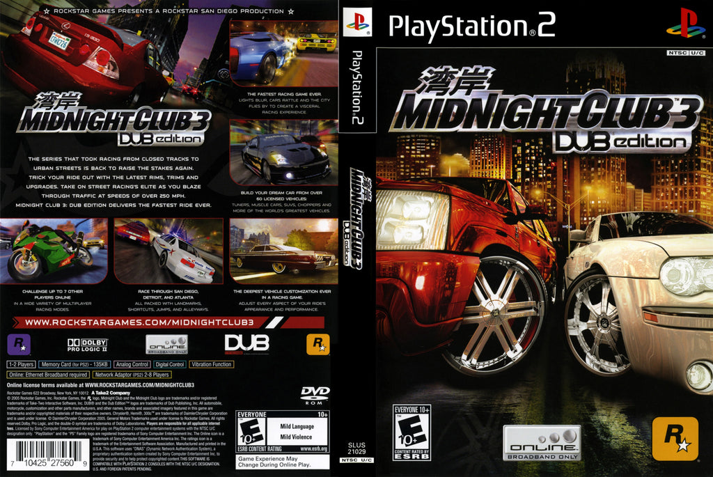 Midnight Club 3 DUB Edition PS2