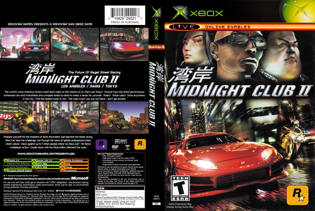 Midnight Club II Xbox