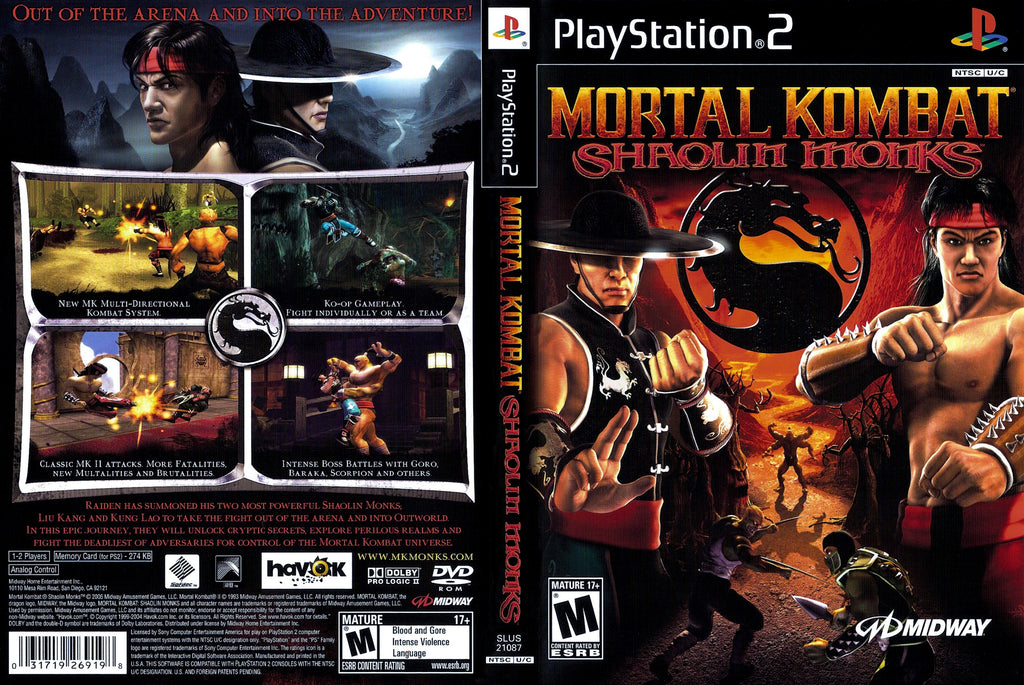 Mortal Kombat Shaolin Monks PS2