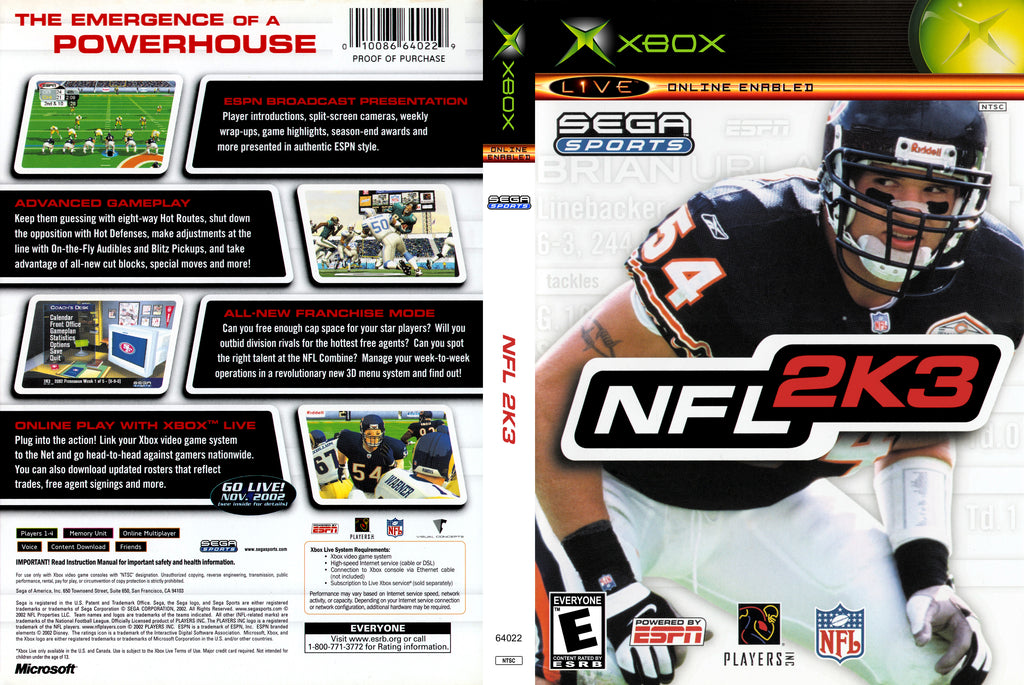 NFL 2K3 Xbox