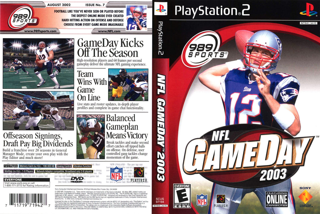 NFL GameDay 2003 PS2