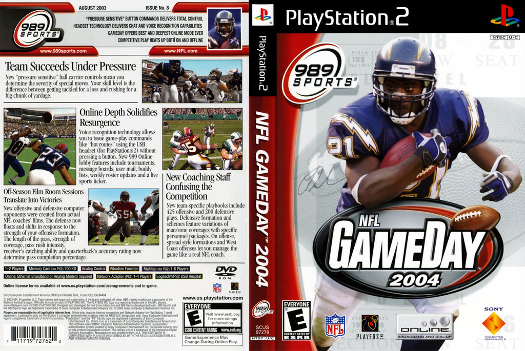 NFL GameDay 2004 N PS2