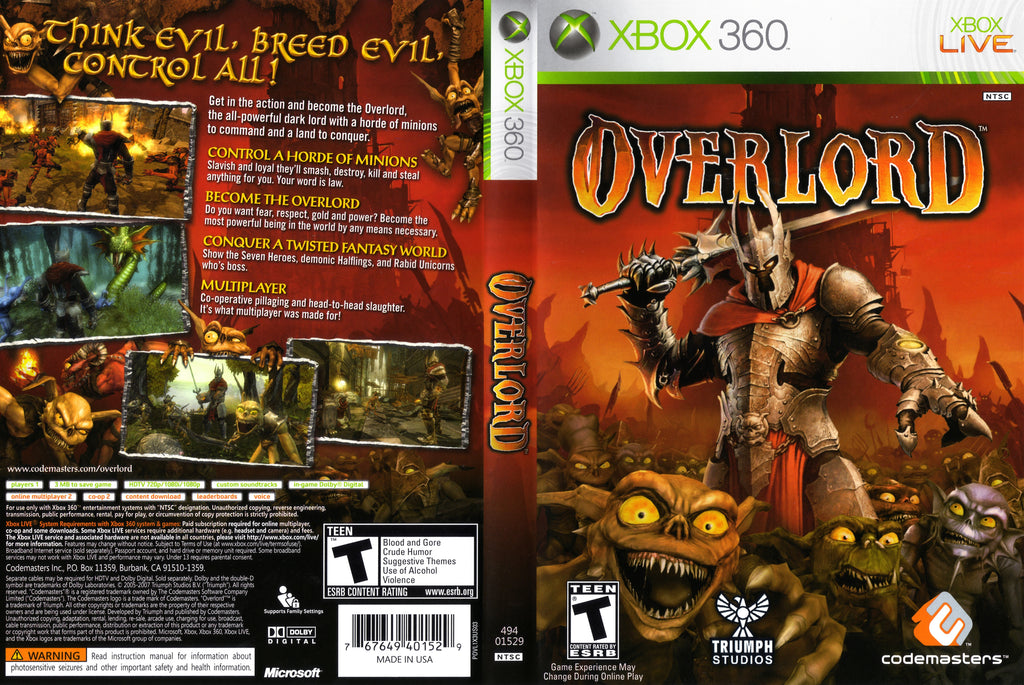 Overlord Xbox 360