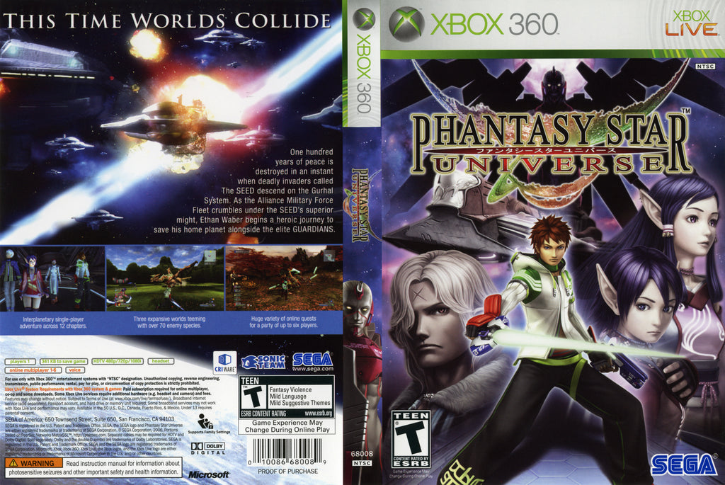 Phantasy Star Universe Xbox 360