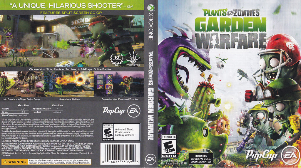 Plants vs Zombies Garden Warfare Xbox One