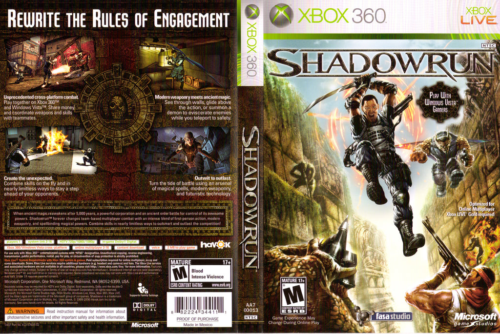 Shadowrun Xbox 360