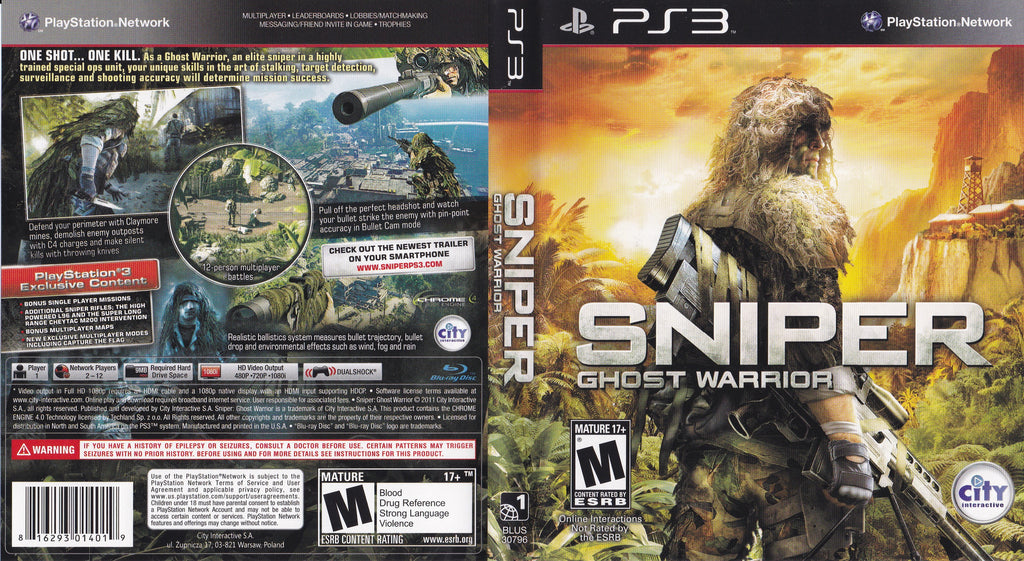 Sniper Ghost Warrior PS3