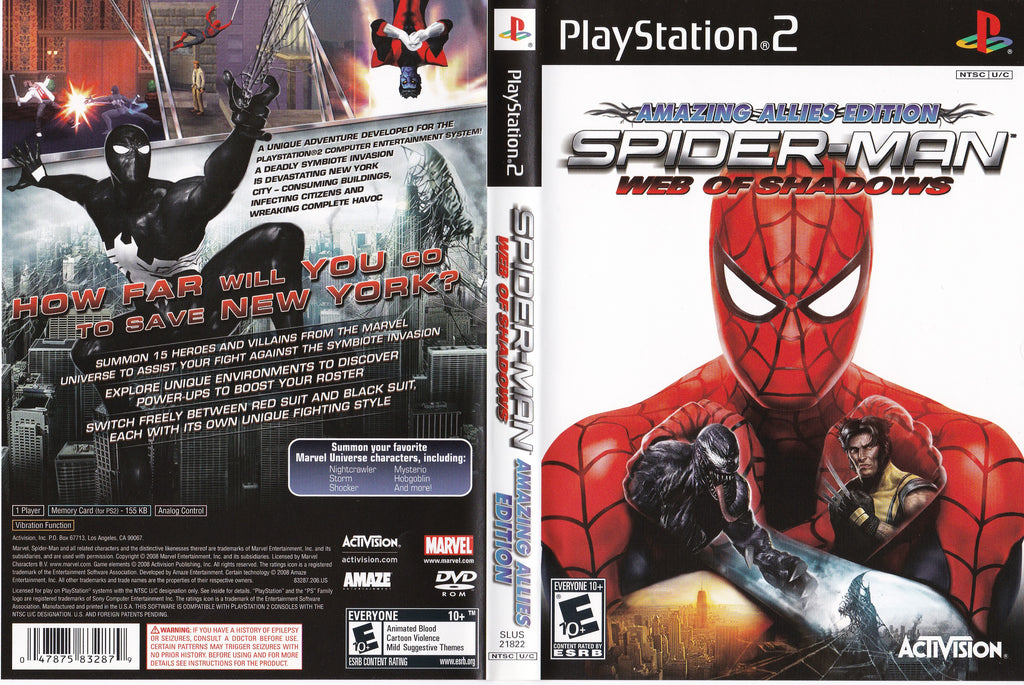 Spider-Man Web of Shadows Amazing Allies Edition PS2