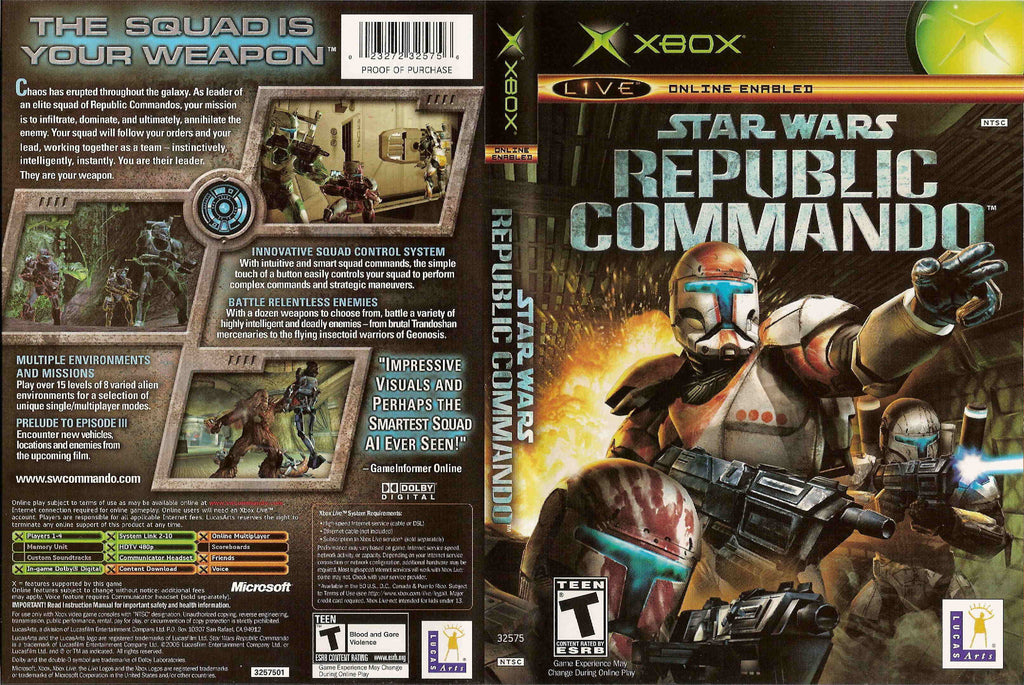 Star Wars Republic Commando Xbox