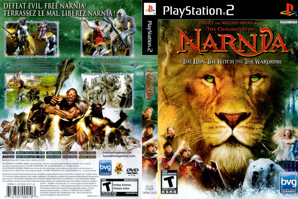 The Chronicles of Narnia The Lion The Witch and The Wardrobe PS2