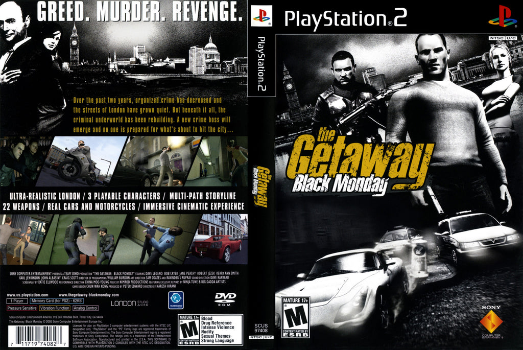 The Getaway Black Monday PS2