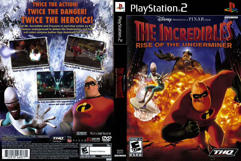 The Incredibles Rise of the Underminer C PS2