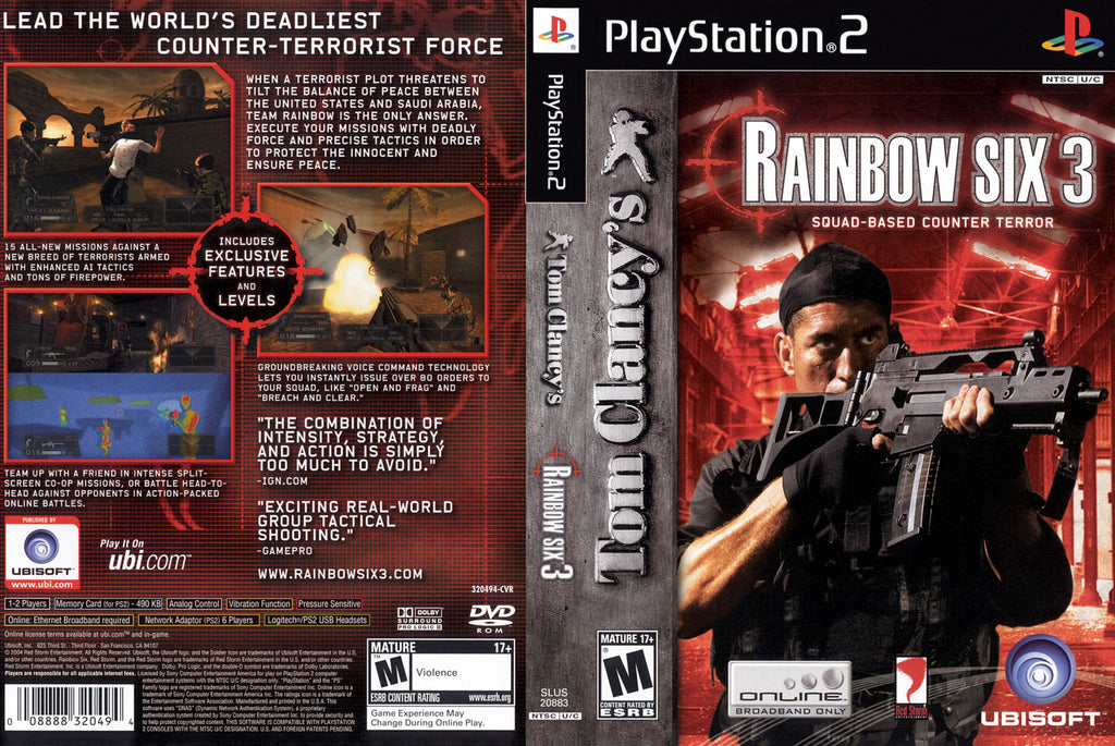 Tom Clancy's Rainbow Six 3 N BL PS2
