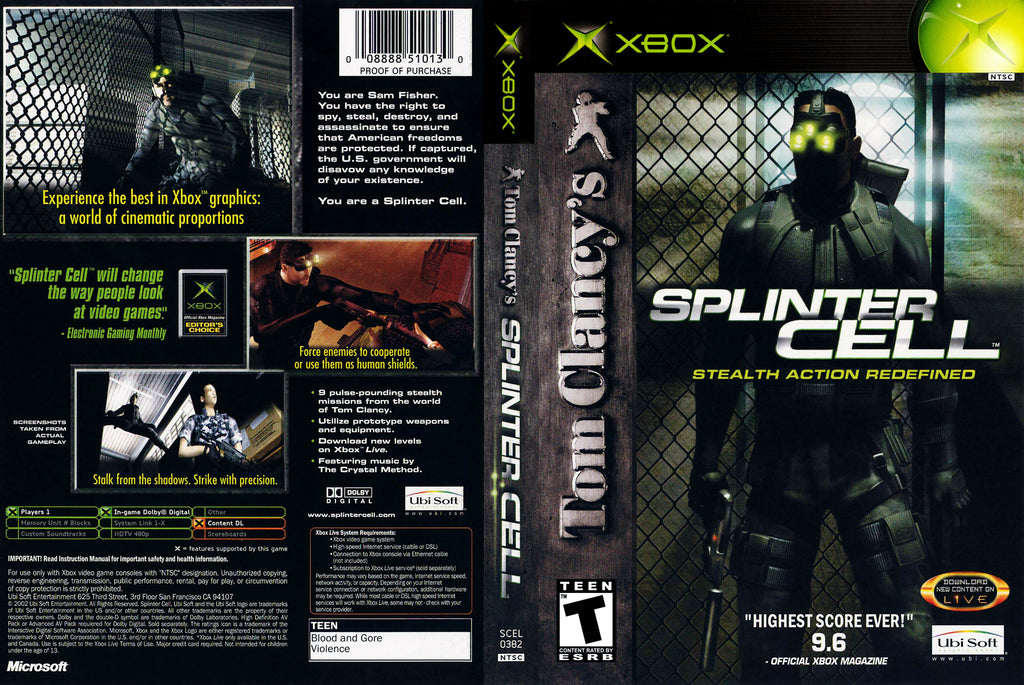Tom Clancy's Splinter Cell Xbox