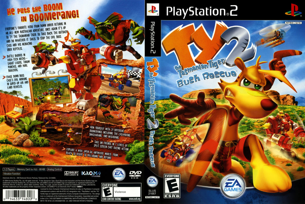 Ty the Tasmanian Tiger 2 Bush Rescue PS2