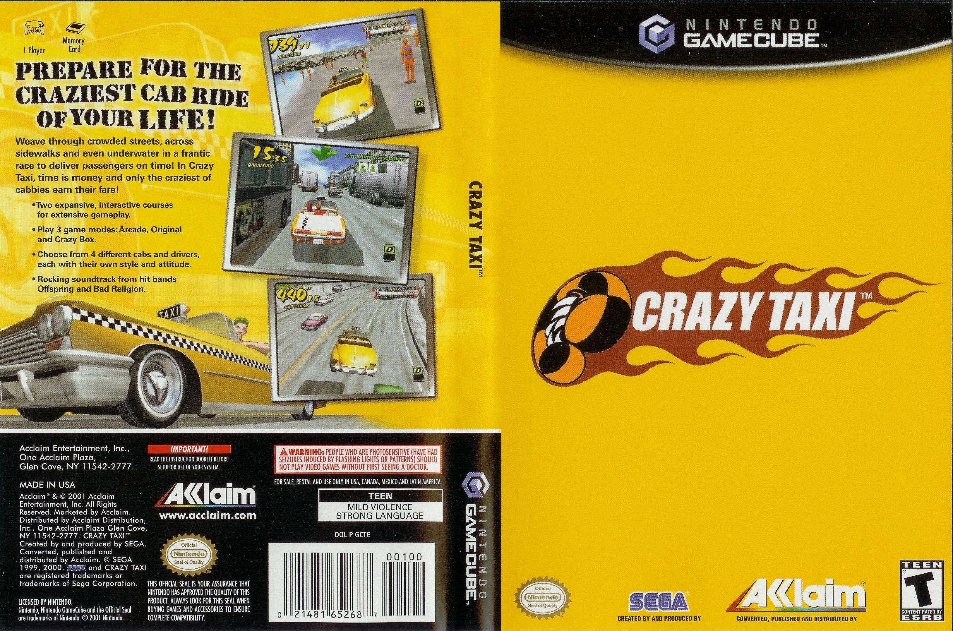 Crazy Taxi Gamecube