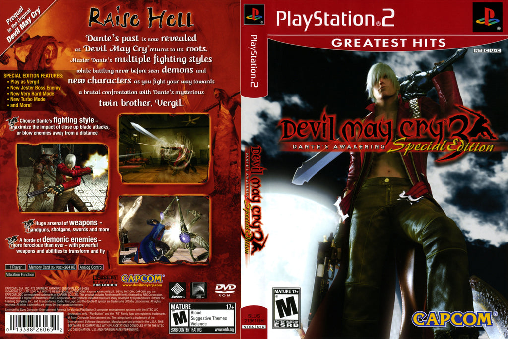 Devil May Cry 3 Dante's Awakening Special Edition PS2