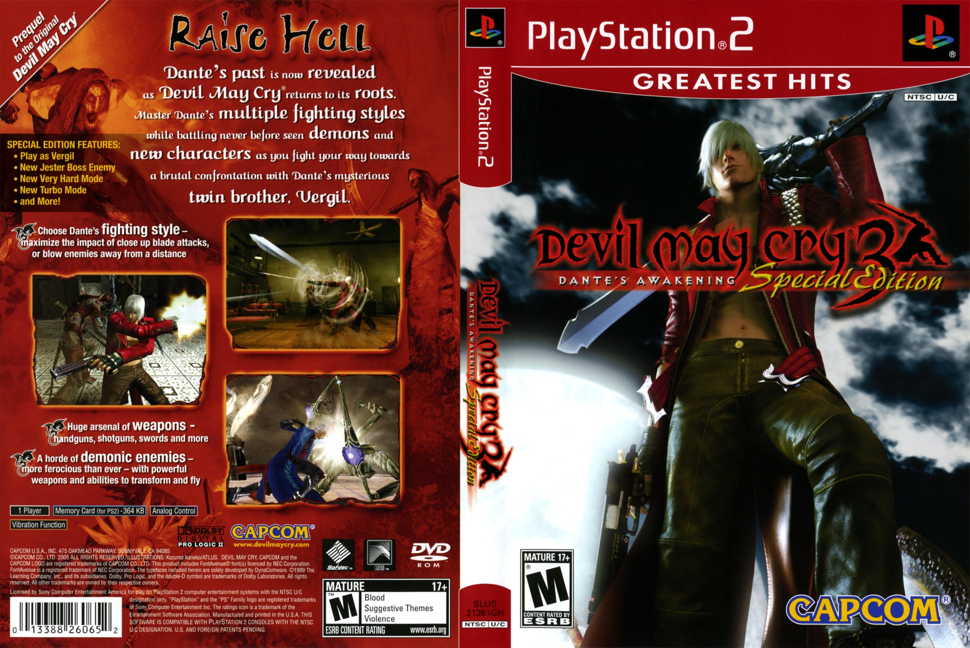 Devil May Cry 3 Dante's Awakening Special Edition PS2