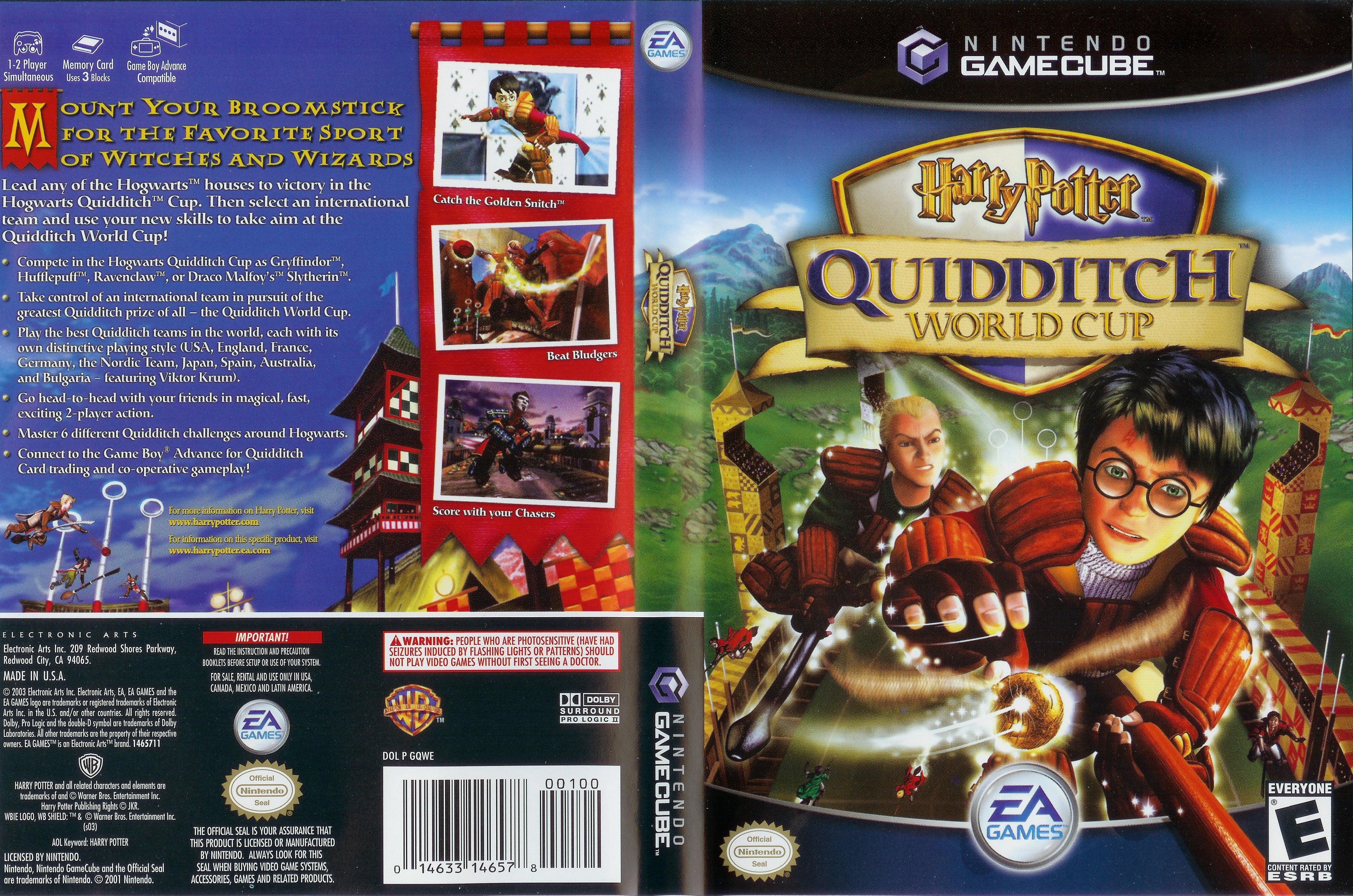 Harry Potter Quidditch World Cup Gamecube