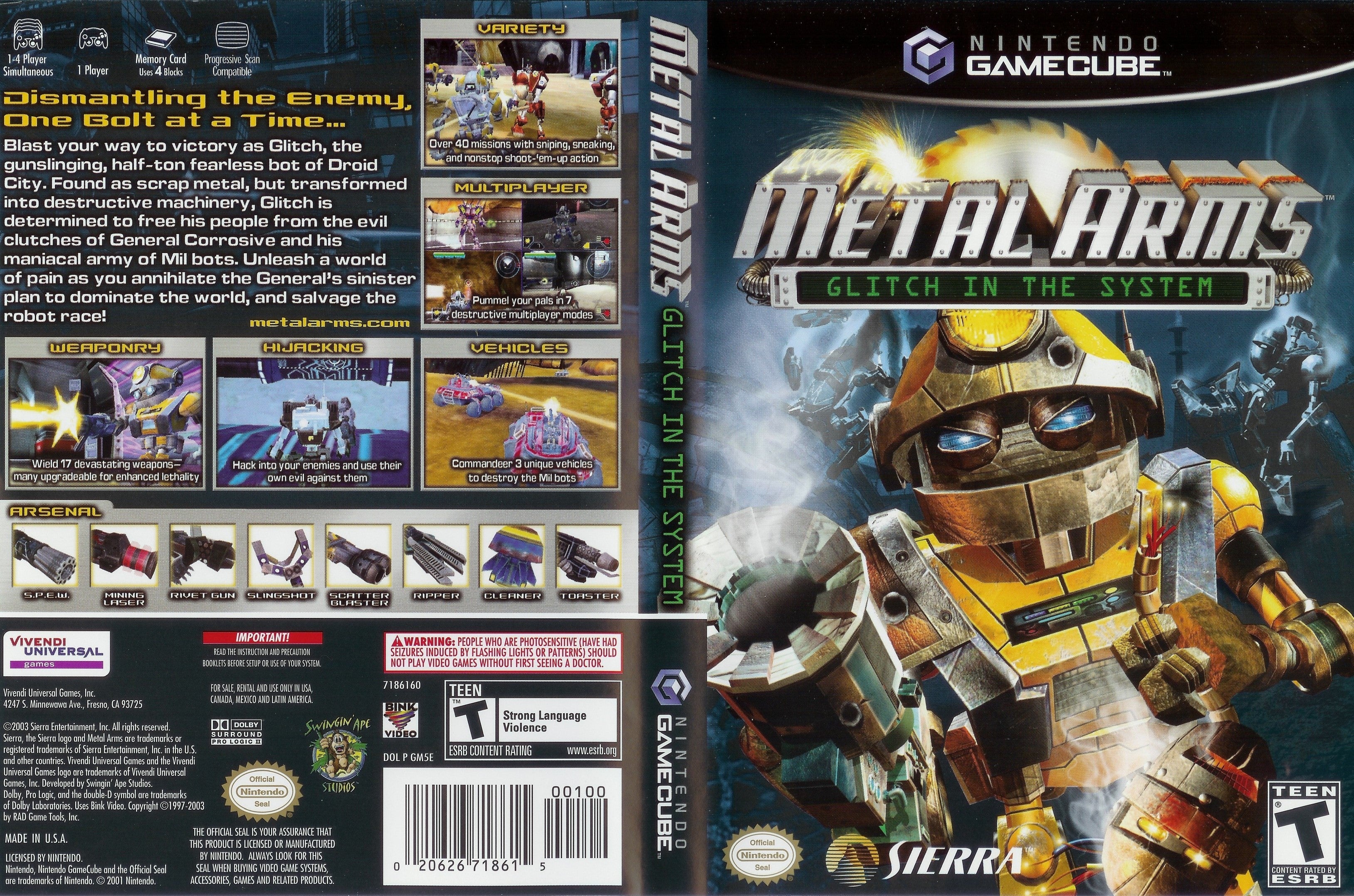 Metal Arms Glitch in the System Gamecube