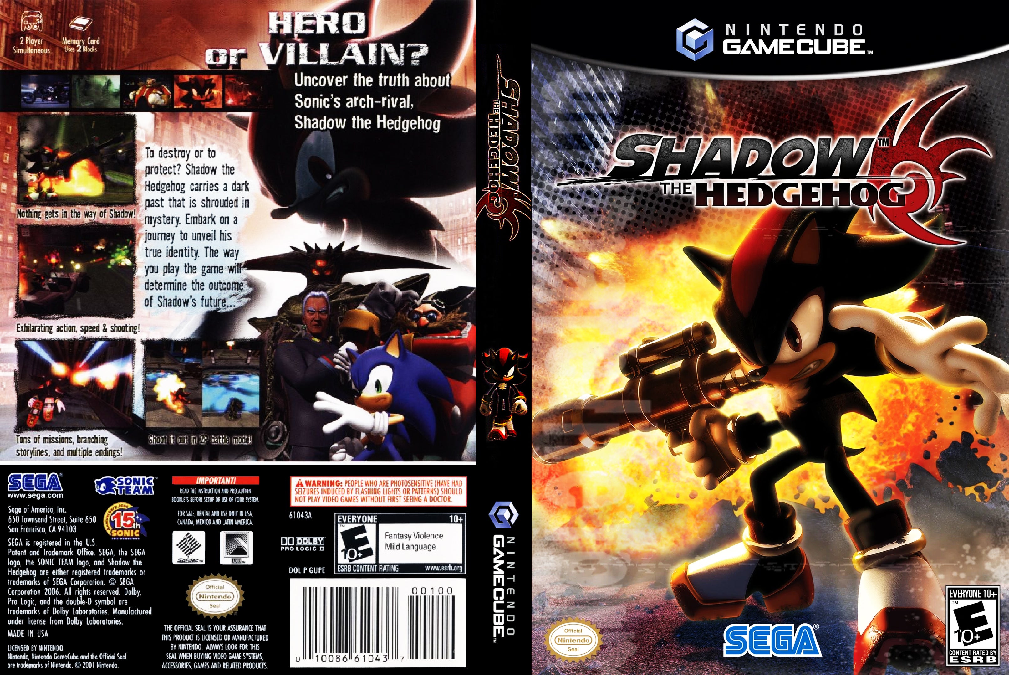 Shadow the Hedgehog Gamecube