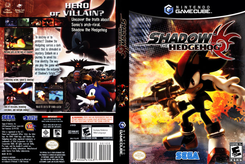 Shadow Ps2 Shadow The Hedgehog Ps2