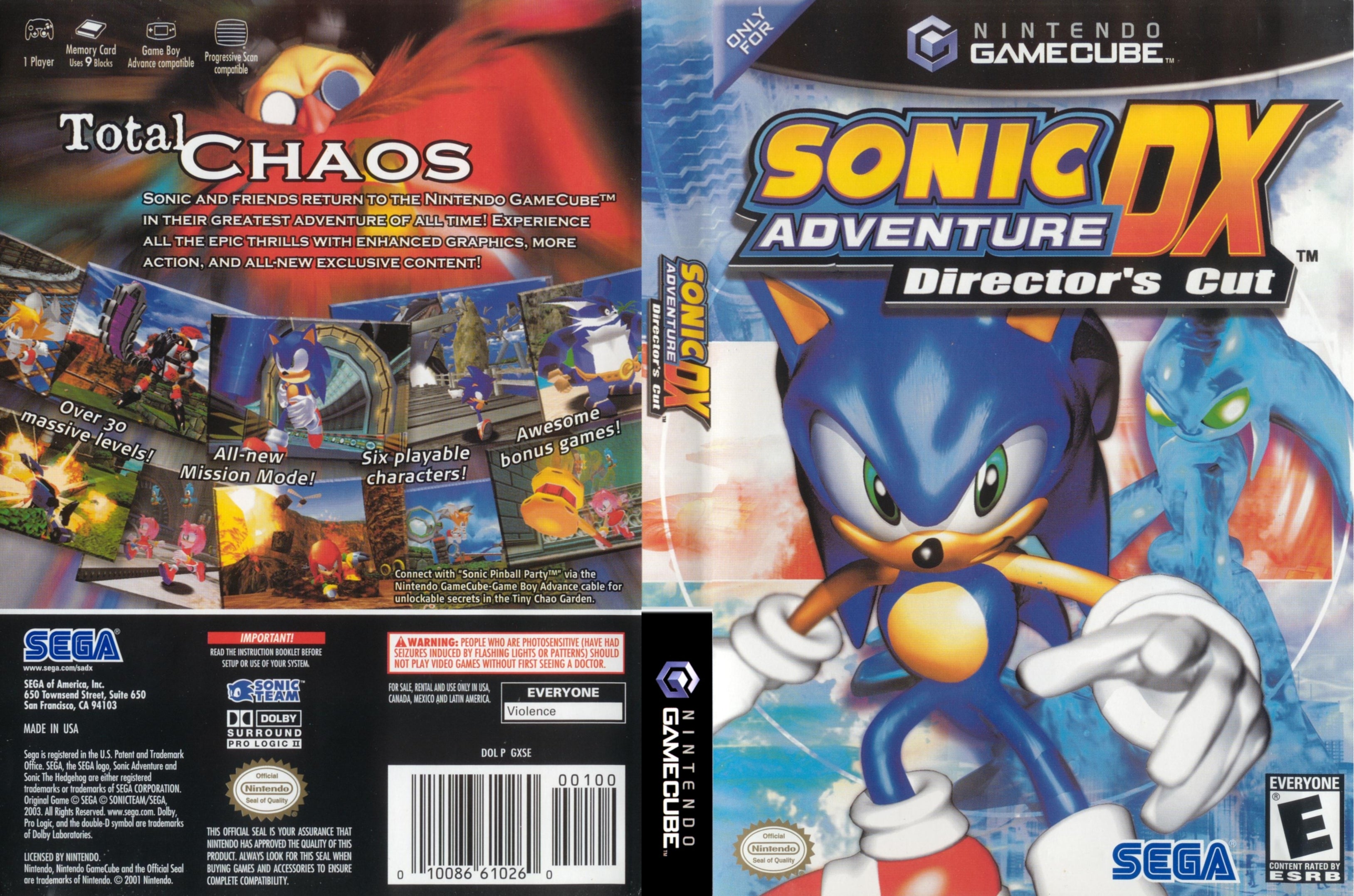 Sonic Adventure DX Director's Cut Gamecube