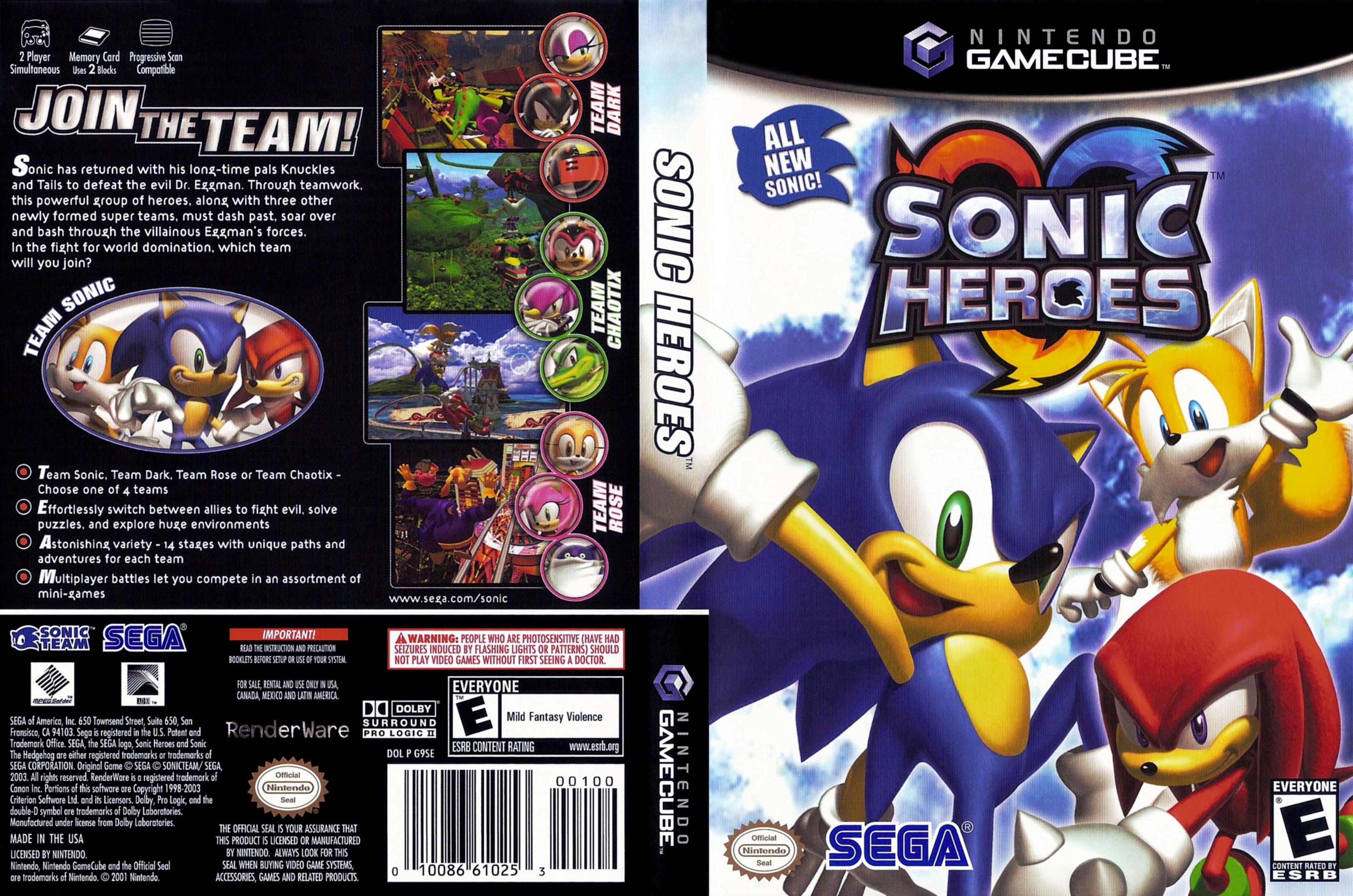  Sonic Heroes - Gamecube : Video Games