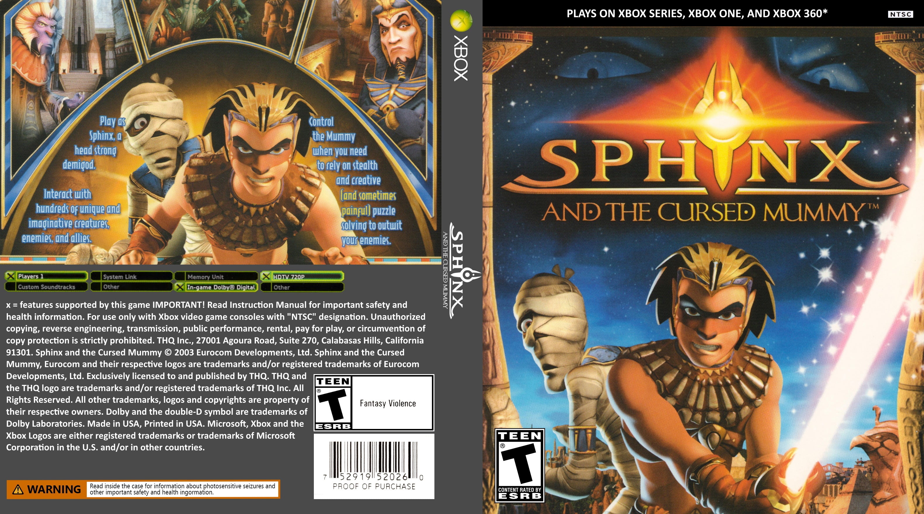 Sphinx and the Cursed Mummy C Xbox1