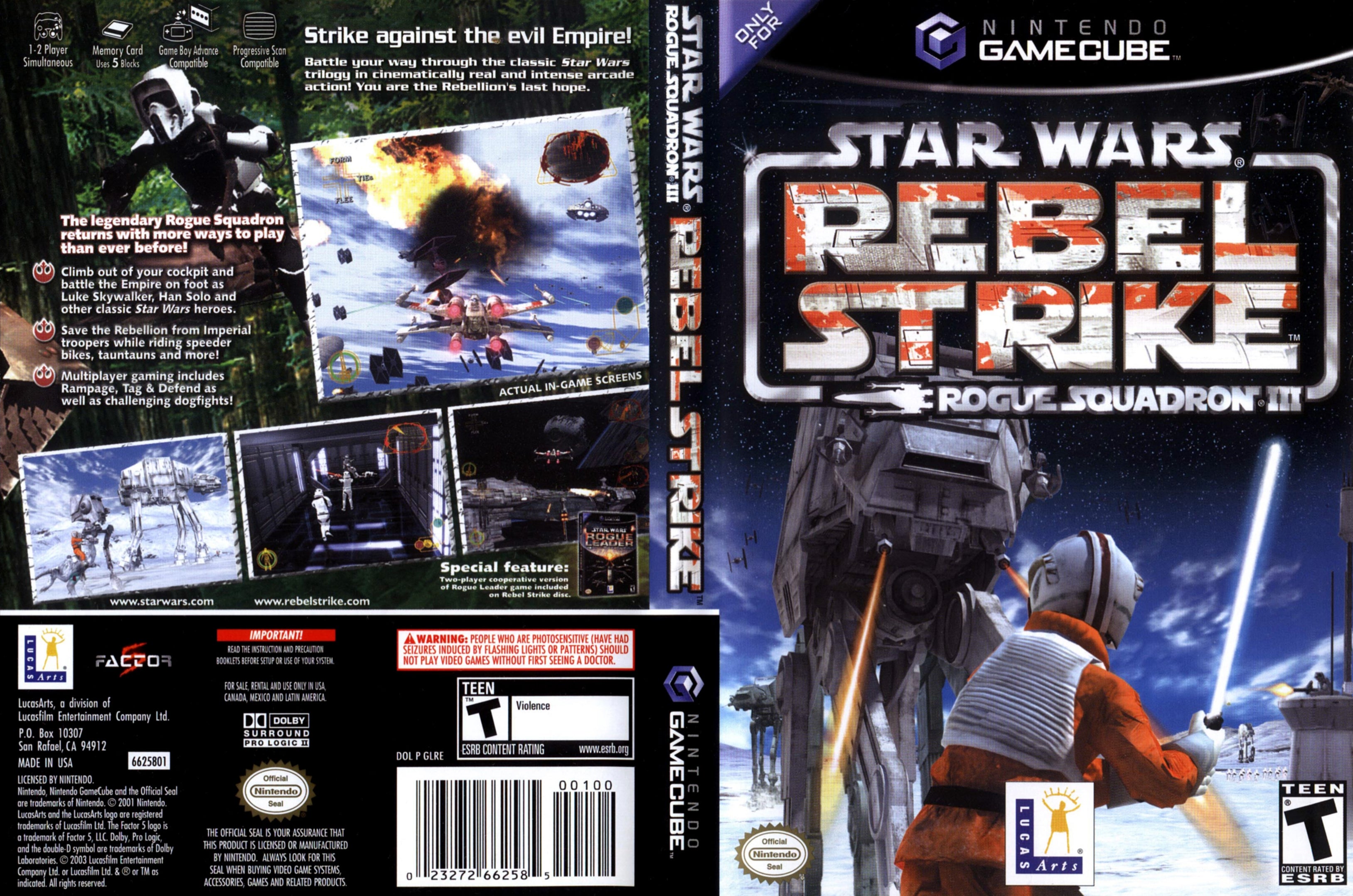 Star Wars Rebel Strike Rogue Squadron III Gamecube