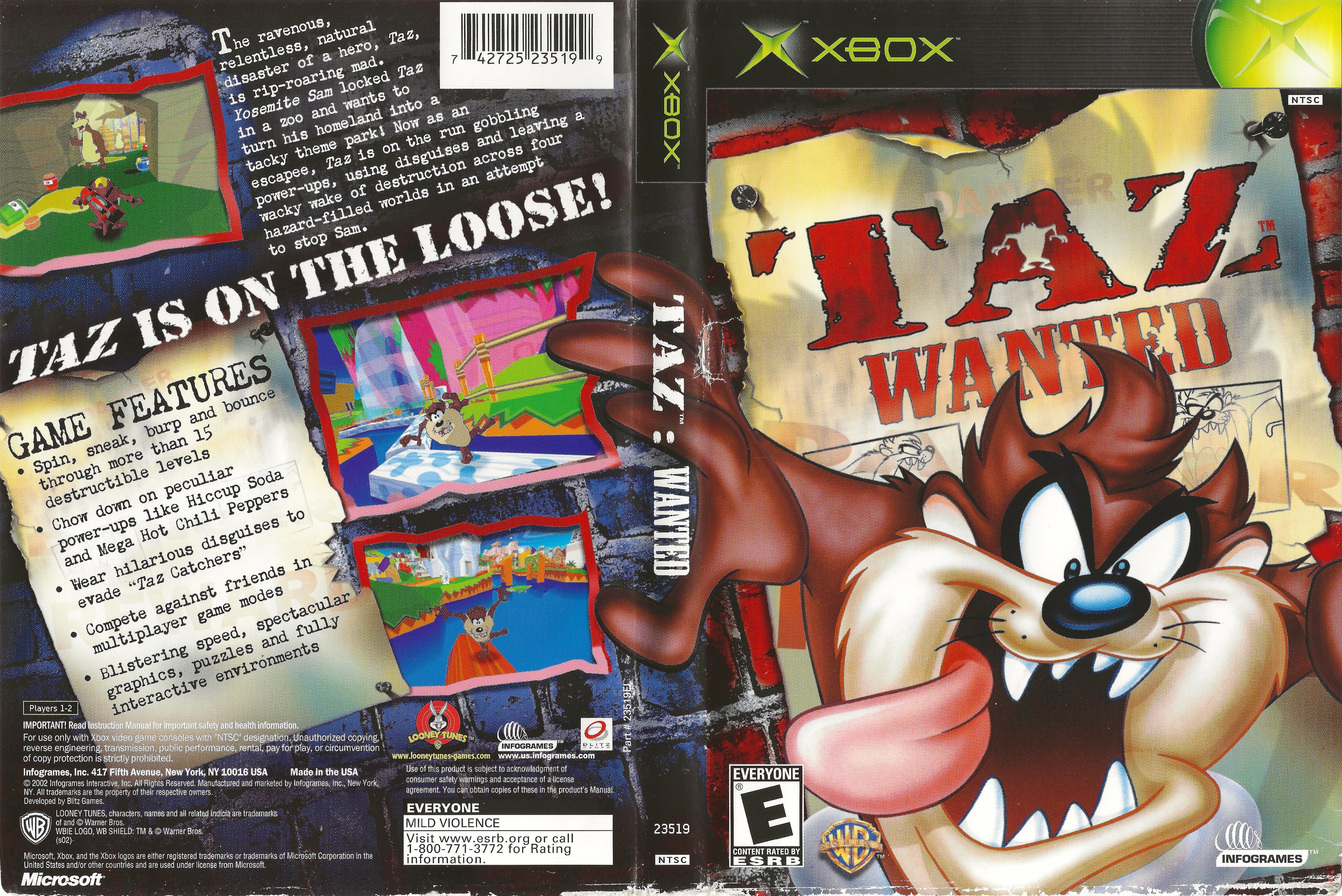 Taz Wanted Xbox