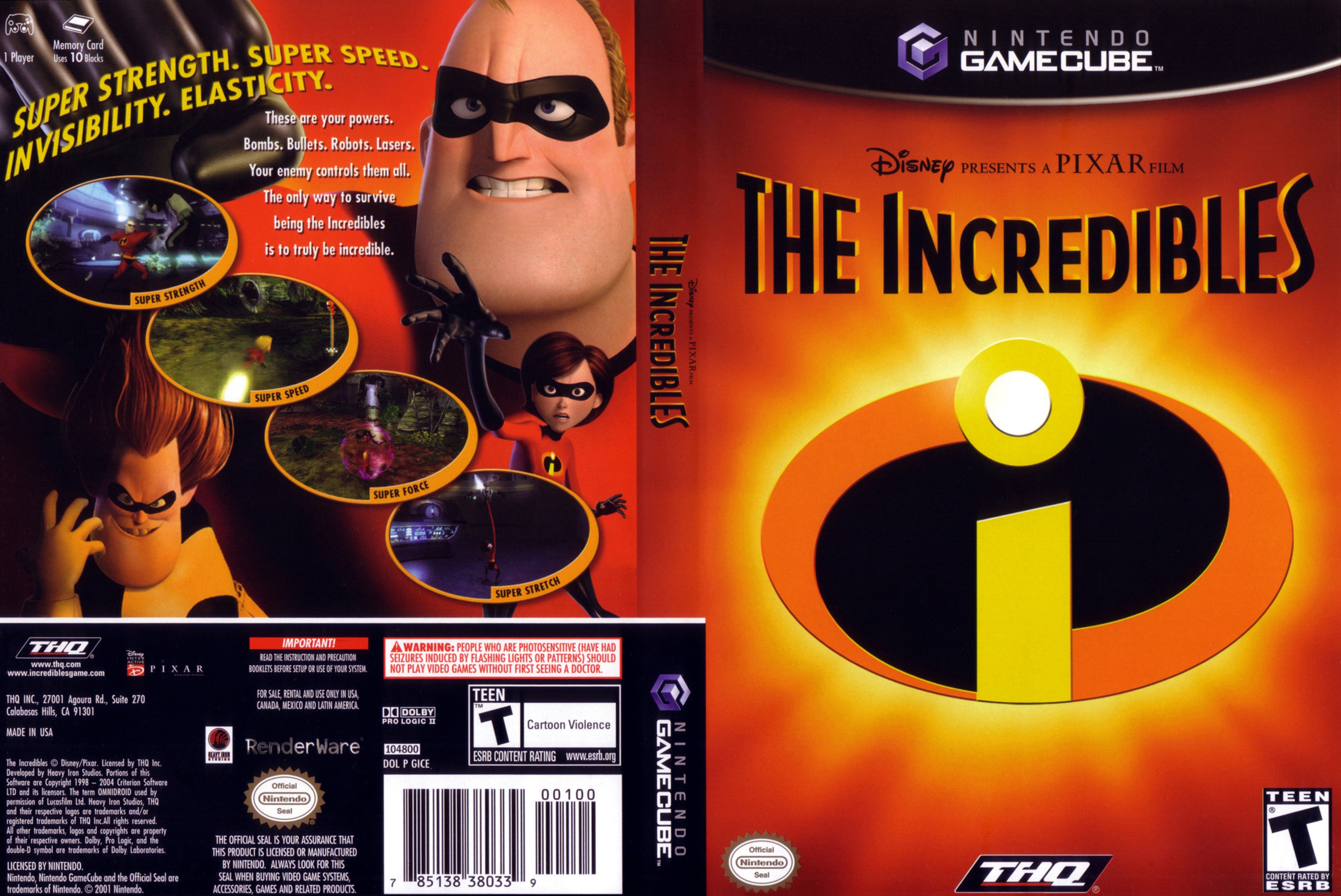 Xbox 360 Xbox One Incredibles Game Disney Pixar The Incredibles